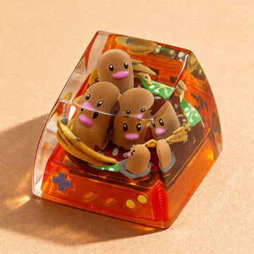 Diglett & Dugtrio Pokémon Resin Artisan Keycaps | SA Profile
