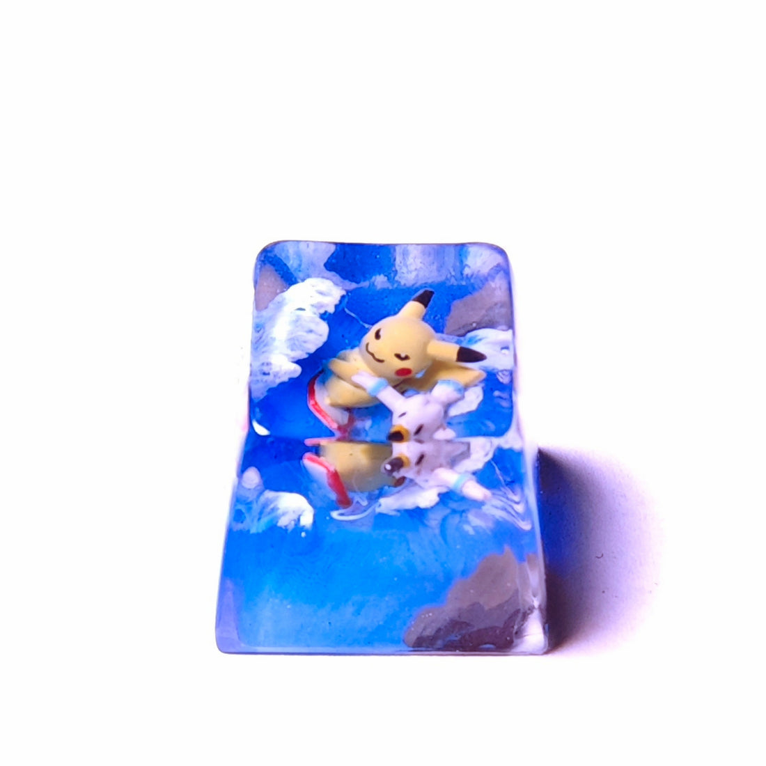 pikachu-Surfing Pokémon Resin Artisan Keycap