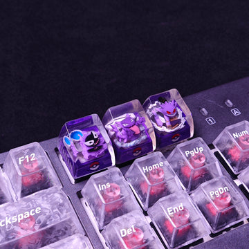 Gengar Pokémon Resin Artisan Keycaps – Gastly-Haunter-Gengar-Dynamax-Gigantamax