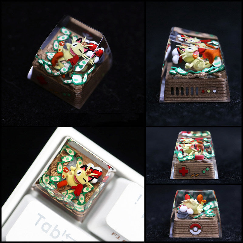 Meowth & Persian Pokémon Resin Artisan Keycaps | SA Profile