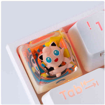 Jigglypuff & Wigglytuff Pokémon Resin Artisan Keycaps | SA Profile