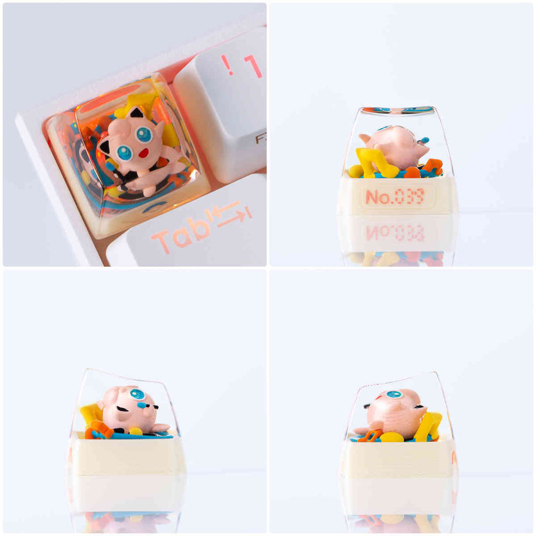 Jigglypuff & Wigglytuff Pokémon Resin Artisan Keycaps | SA Profile