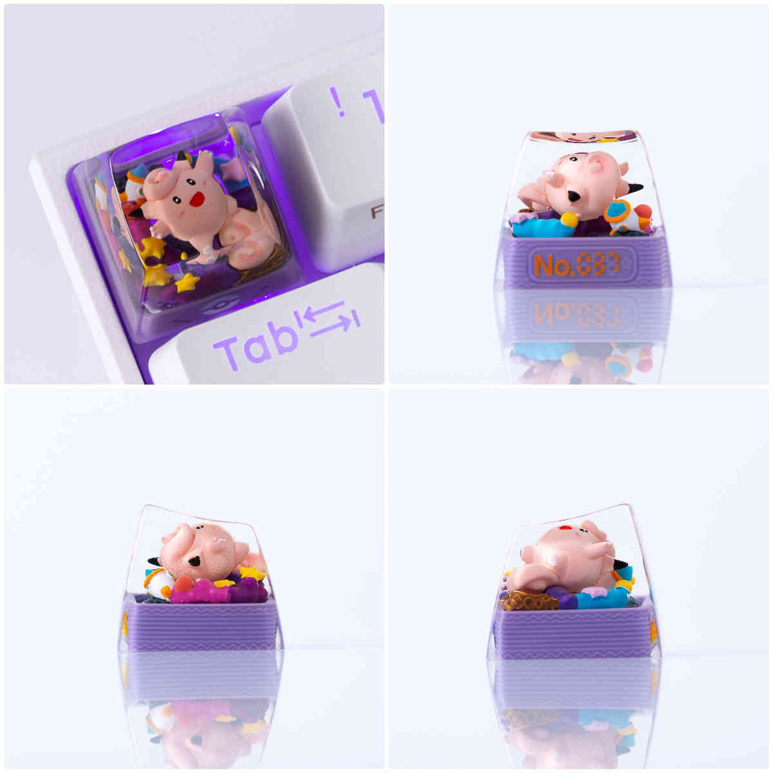 Clefairy & Clefable Pokémon Resin Artisan Keycaps | SA Profile