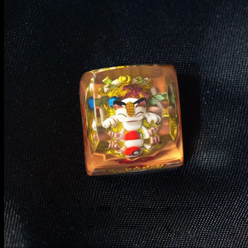 Meowth Pokémon Artisan Keycap – Resin SA Cherry MX Mechanical Keyboard