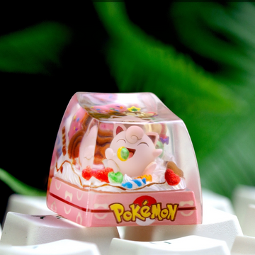 Jigglypuff Pokémon Artisan Keycap: Resin Cherry MX Mechanical Keyboard