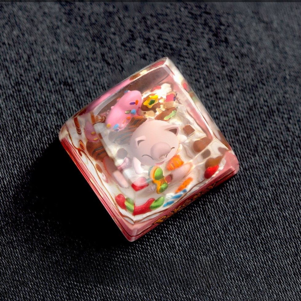Jigglypuff Pokémon Artisan Keycap: Resin Cherry MX Mechanical Keyboard