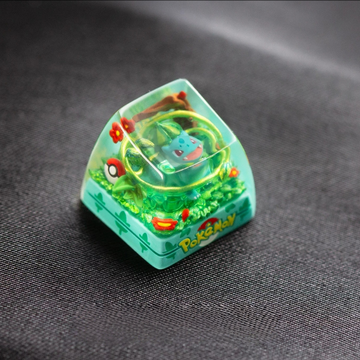 Bulbasaur Pokémon Artisan Keycap: Resin Cherry MX Mechanical Keyboard