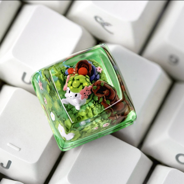 Shaymin Pokémon Artisan Keycap: Resin SA Cherry MX Mechanical Keyboard